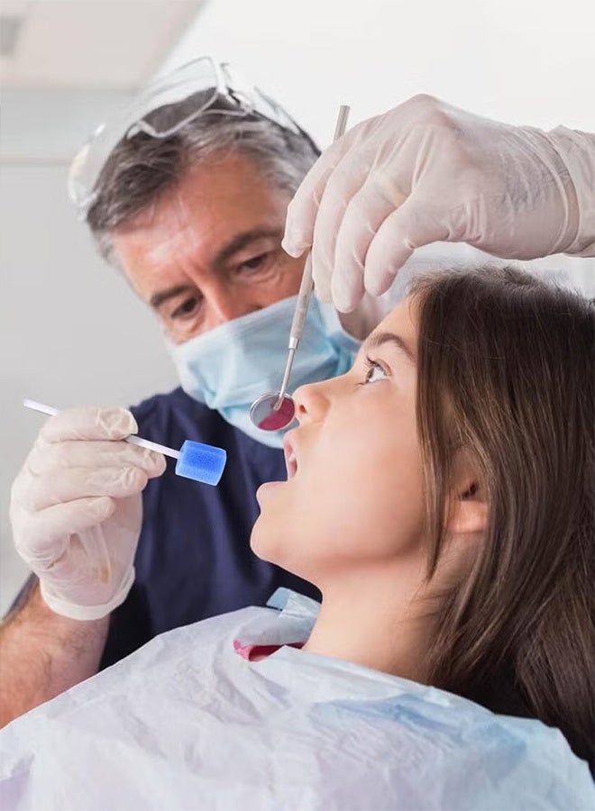 هابي دي 50 مسحات فموية إسفنجية قابلة للتصرف للمسنين والكبار والأطفال - أعواد تنظيف الفم واللثة بدون نكهة، مجموعة ناعمة وصحية بالجملة - Image 4