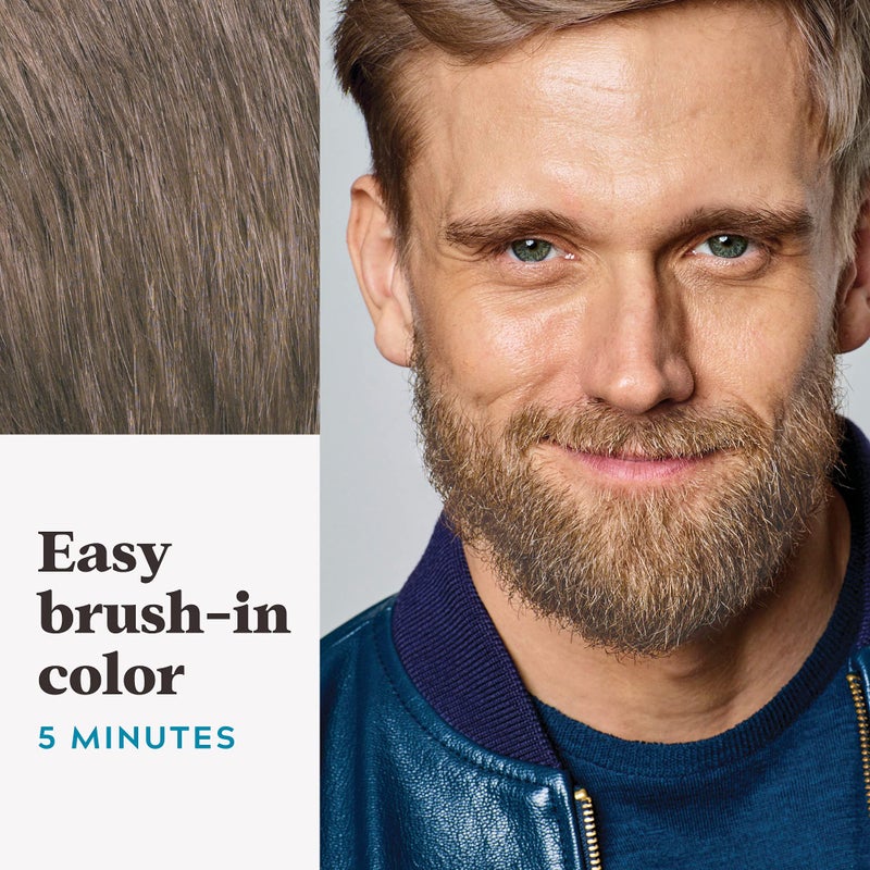 Just For Men Mustache & Beard, Beard Dye for Men with Brush Included, With Keratin Biotin Aloe and Coconut Oil for Healthy Facial Hair - Light Brown, M-25, Pack of 3 (Packaging May Vary) - Image 4