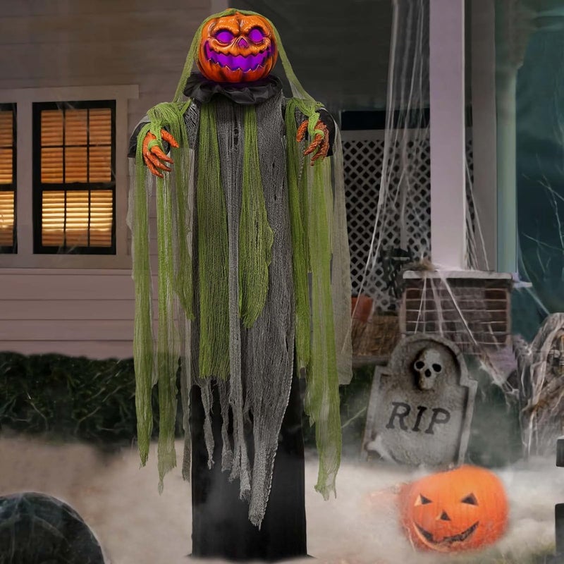 ORIENTAL CHERRY Halloween Decorations Outdoor - 6 Ft. Large Animated Root of Evil Prop with Spooky Sound - Sound & Touch Activated Sensor - Animatronic Scary Props Decor for Home Party Indoor Outside Yard Decoration - Image 1