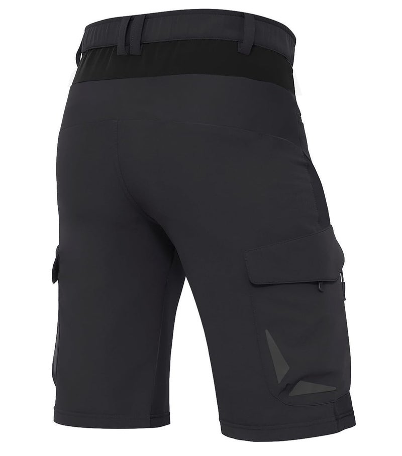 XKTTAC Men's Outdoor Quick Dry Lightweight Stretch Cargo Shorts for Hiking, Tactical, Casual, Fishing, Golf, Camping, Travel with 6 Pockets (Black, Medium) - Image 3