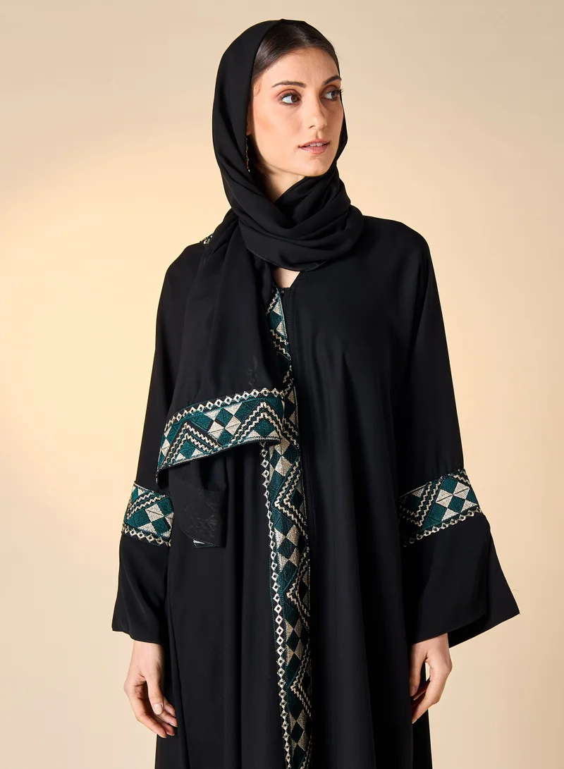 Hadiyath Al Madinah HM - Embroidered Abaya with Hijab