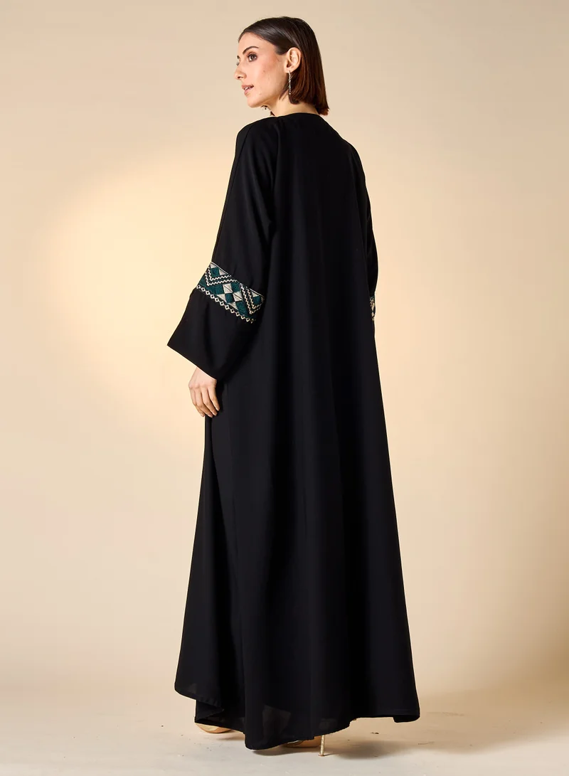 Hadiyath Al Madinah HM - Embroidered Abaya with Hijab