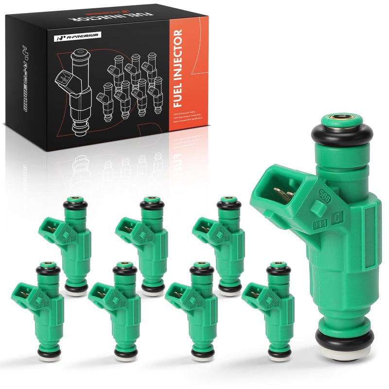 A-Premium APremium Fuel Injectors Compatible with Land Rover Range Rover 19992002 Discovery 19992004 V8 40L 46L Gas Set of 8 Replace 0280155787 - Image 2