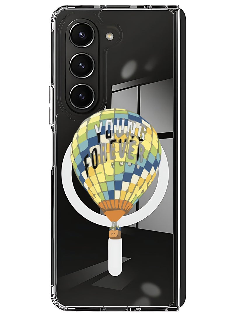 Theodor Magnetic Case for Samsung Galaxy Z Fold 5 Compatible with MagSafe Wireless Charging, Shockproof Phone Bumper Cover Young forever-01 - Image 1