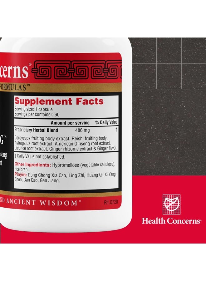 Health Concerns CordySeng - Immune System & Respiratory Supplement - 60 Capsules - Image 2