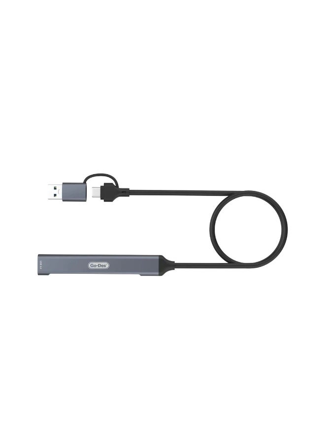 Universal High Speed ​​5-in-2 5 Ports USB Type C Hub Adapter Cable Docking Station For PC Laptop