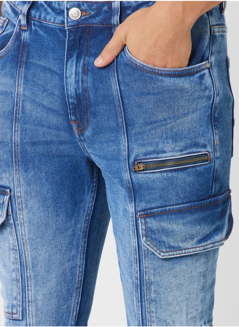 Seventy Five Relaxed Fit Cargo Jeans
