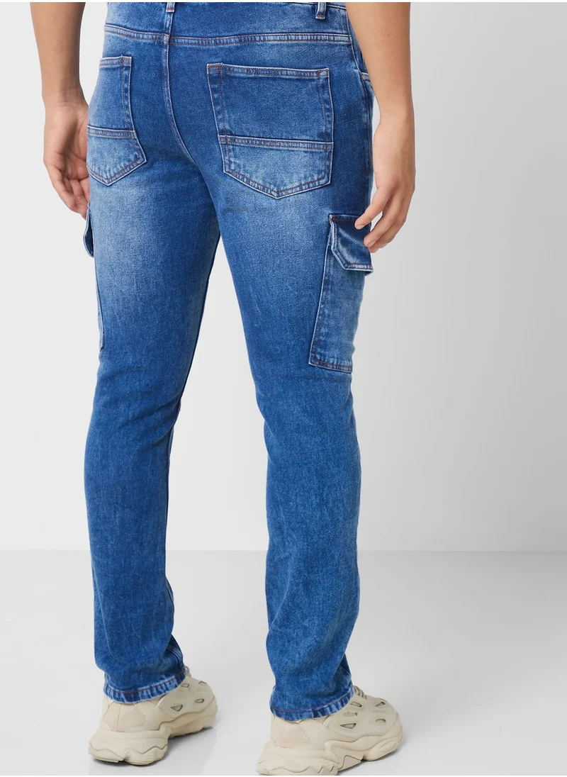 Seventy Five Relaxed Fit Cargo Jeans