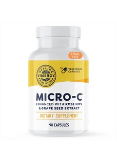 Vimergy Micro-C ®, Trial Size - 90 Servings – 500mg All-Natural Buffered Vitamin C Capsules with Rose HIPS, Rutin, Grape Seed & Acerola Fruit Extract - Supports a Healthy Immune System & Skin Health  - Image 1