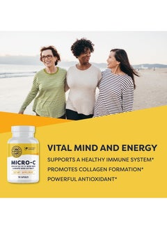Vimergy Micro-C ®, Trial Size - 90 Servings – 500mg All-Natural Buffered Vitamin C Capsules with Rose HIPS, Rutin, Grape Seed & Acerola Fruit Extract - Supports a Healthy Immune System & Skin Health  - Image 2