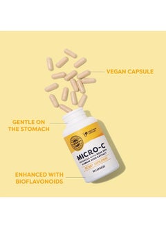 Vimergy Micro-C ®, Trial Size - 90 Servings – 500mg All-Natural Buffered Vitamin C Capsules with Rose HIPS, Rutin, Grape Seed & Acerola Fruit Extract - Supports a Healthy Immune System & Skin Health  - Image 3