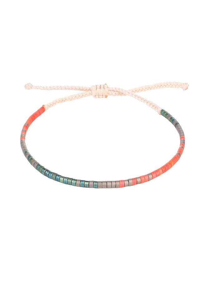 KELITCH Boho Red Crystal Shell Beaded Friendship Bracelets Handmade Strand Bracelet Bangles Jewelry D - Image 3
