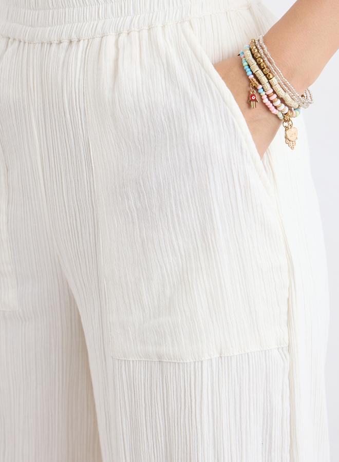 ستايلي بنطال قطني بأرجل واسعة - Image 3