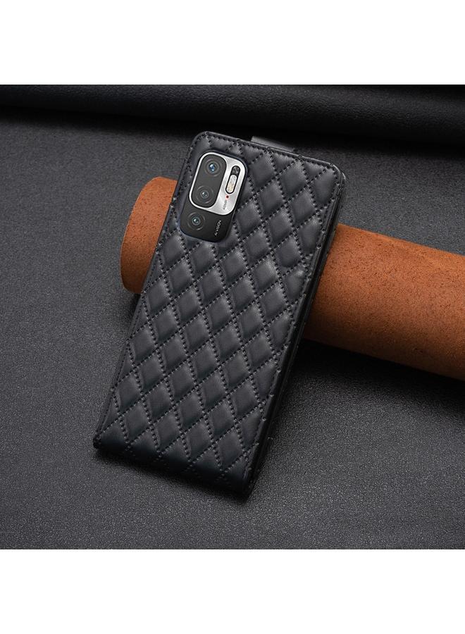 اس-توب جراب لهاتف Redmi Note 10 5G /Note 10T 5G جراب هاتف جلدي عمودي شبكي ماسي - Image 3