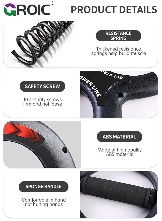 GROIC Wrist Grip Strength Trainer, Spinning Burn Muscle Training, Gym Multifunctional Hand and Forearm Trainer, Gripper Exerciser Strengthener for Arm and Full Body Muscle Training - Image 3