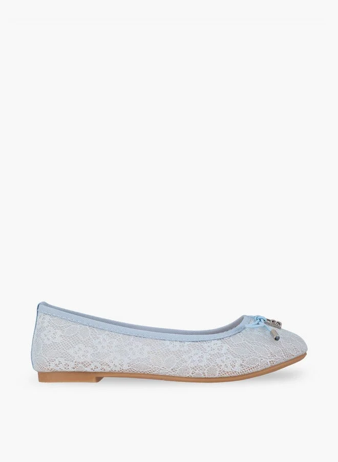 Flora Bella By Shoexpress Girls Bow Accent Ballerina Shoes