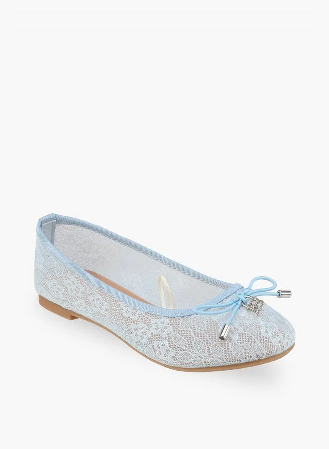 Flora Bella By Shoexpress Girls Bow Accent Ballerina Shoes