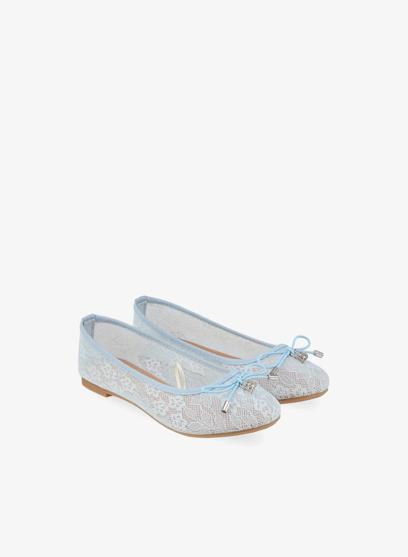 Flora Bella By Shoexpress Girls Bow Accent Ballerina Shoes
