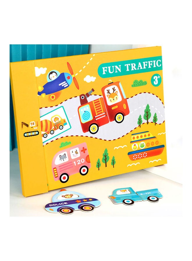 لوح أحجيات قطع تركيب خشبي - Image 4