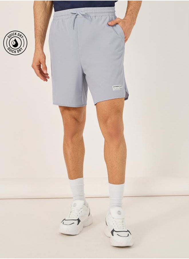 Styli Regular Fit Training Shorts with Patch Detail  - Image 1