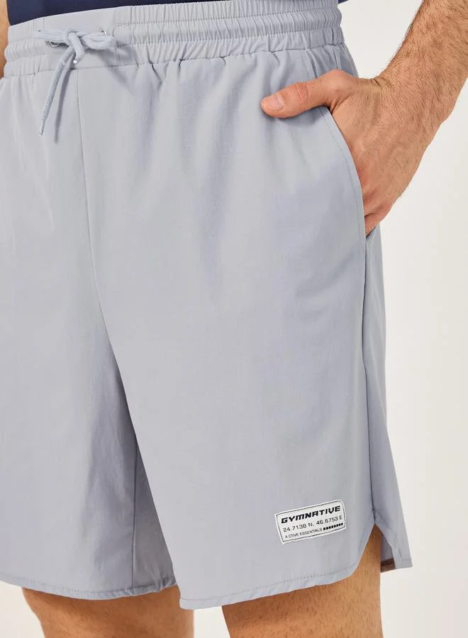 Styli Regular Fit Training Shorts with Patch Detail