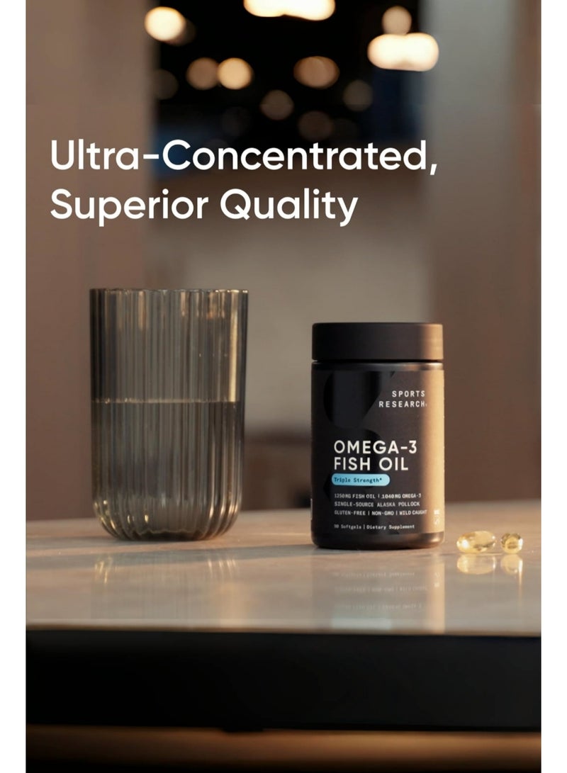 Wins Town Omega-3 triple Strength 1250 Mg Made with ALASKAOMEGA with Triglyceride EPA & DHA | Heart, Brain & Joint Support | IFOS 5 Star Certified, Non-GMO & Gluten Free - 90 Softgels - Image 5