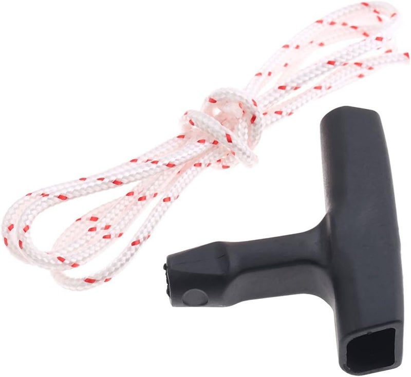 WONIU 4mm Diameter Pull Cord (6 Feet) and Recoil Starter Handle fit Stihl Husqvarna Poulan Chainsaw/String Trimmer - Image 1