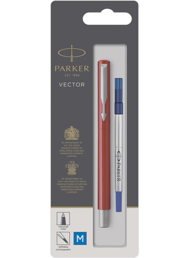 PARKER Vector Standard Rollerball Red Pen| Ink Refill | 5655 - Image 1