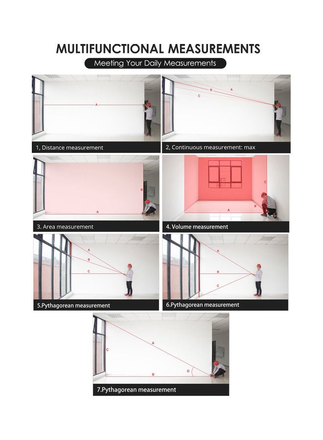 Black/Red Laser Distance Meter for 100 Meters - Image 3