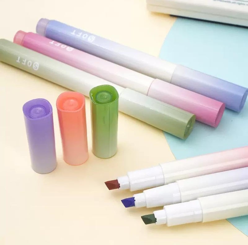 CLOSAL ® Aesthetic Cute Highlighter Pen || Highlighters Markers Pen || Pastel Highlighter Pen Set || Cute Highlighter Pastels (Orenge & Green) - Image 3