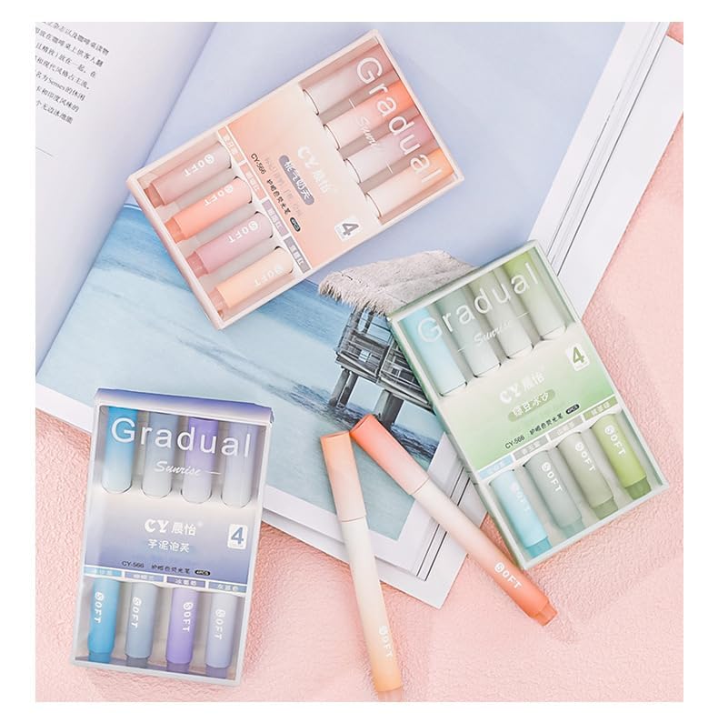 CLOSAL ® Aesthetic Cute Highlighter Pen || Highlighters Markers Pen || Pastel Highlighter Pen Set || Cute Highlighter Pastels (Orenge & Green) - Image 5