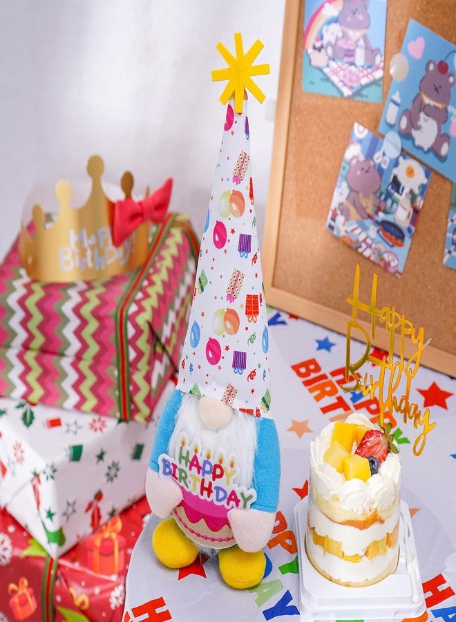 Eysinyge Birthday Gnome Plush, Holding Cake, Party Decoration, 13 inches Handmade Gnomes for Birthday Gifts, Cute Gnome forTiered Tray Decor - Image 5