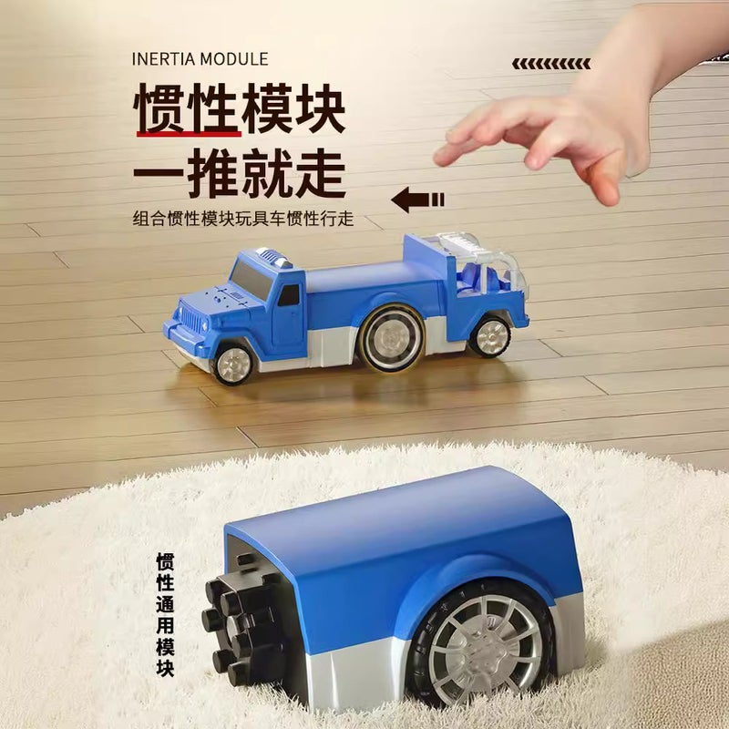 Explosions Children'S Varied Magnetic Engineering Vehicle Deformation Excavator Assembled Robot King Kong Toy Boy 3 Years Old - Image 4