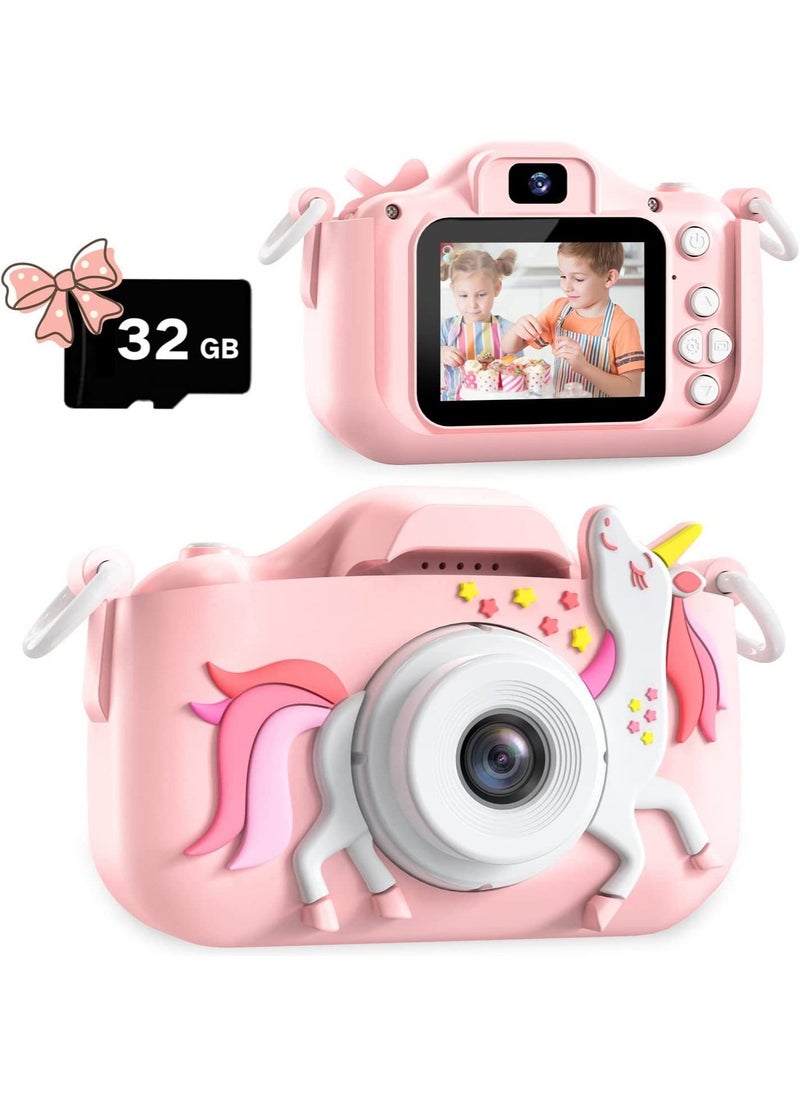 Y&D Kids Camera, 1080P HD Camera for with 32 GB Card, 40MP Digital Camera,HD Video Protective Silicone Cover,for Girls Boys Age 6-12  - Image 1