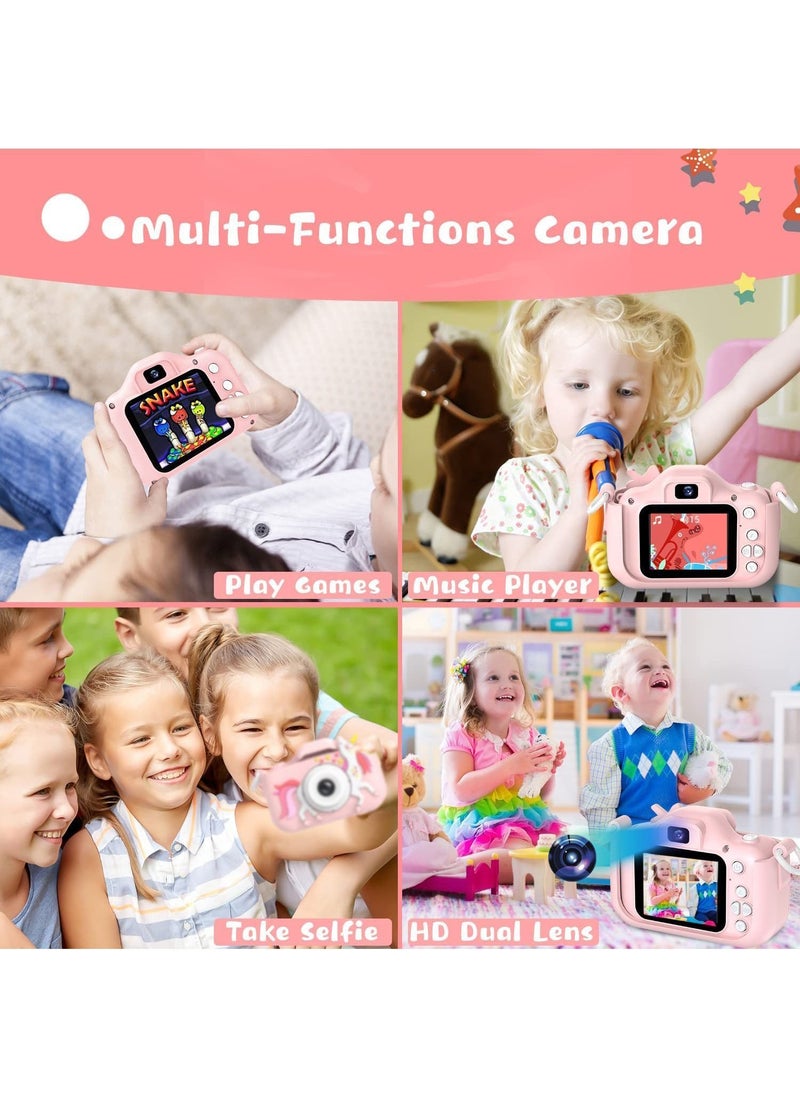 Y&D Kids Camera, 1080P HD Camera for with 32 GB Card, 40MP Digital Camera,HD Video Protective Silicone Cover,for Girls Boys Age 6-12  - Image 2
