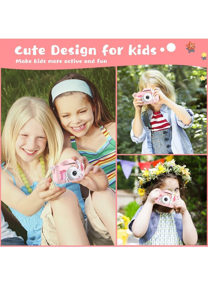 Y&D Kids Camera, 1080P HD Camera for with 32 GB Card, 40MP Digital Camera,HD Video Protective Silicone Cover,for Girls Boys Age 6-12  - Image 4
