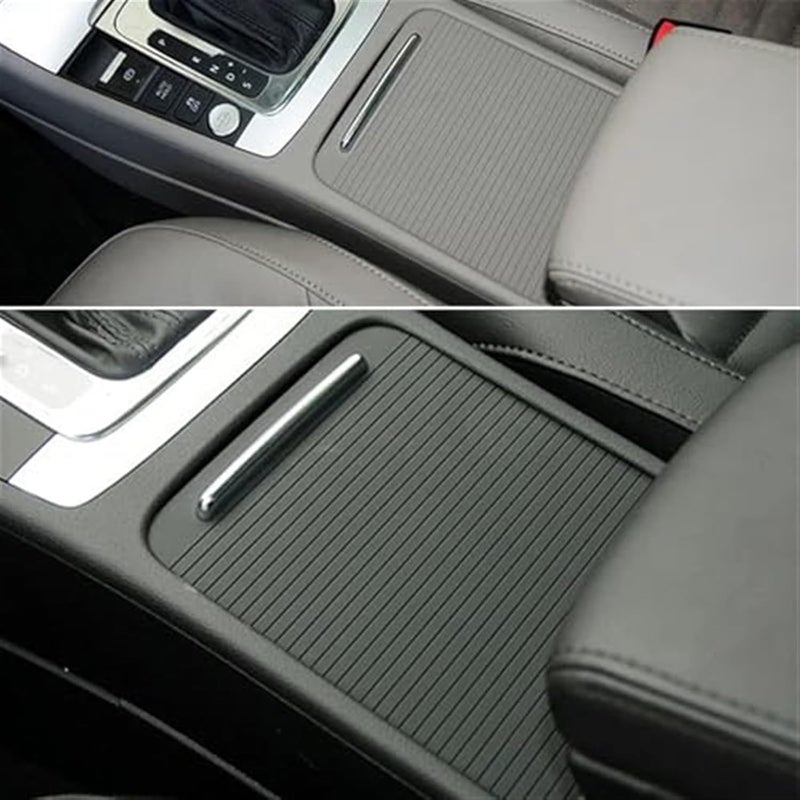 QASULER Car Center Console Curtain - Light Beige - Image 4