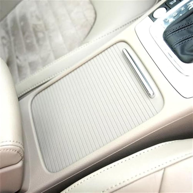 QASULER Car Center Console Curtain - Light Beige - Image 5