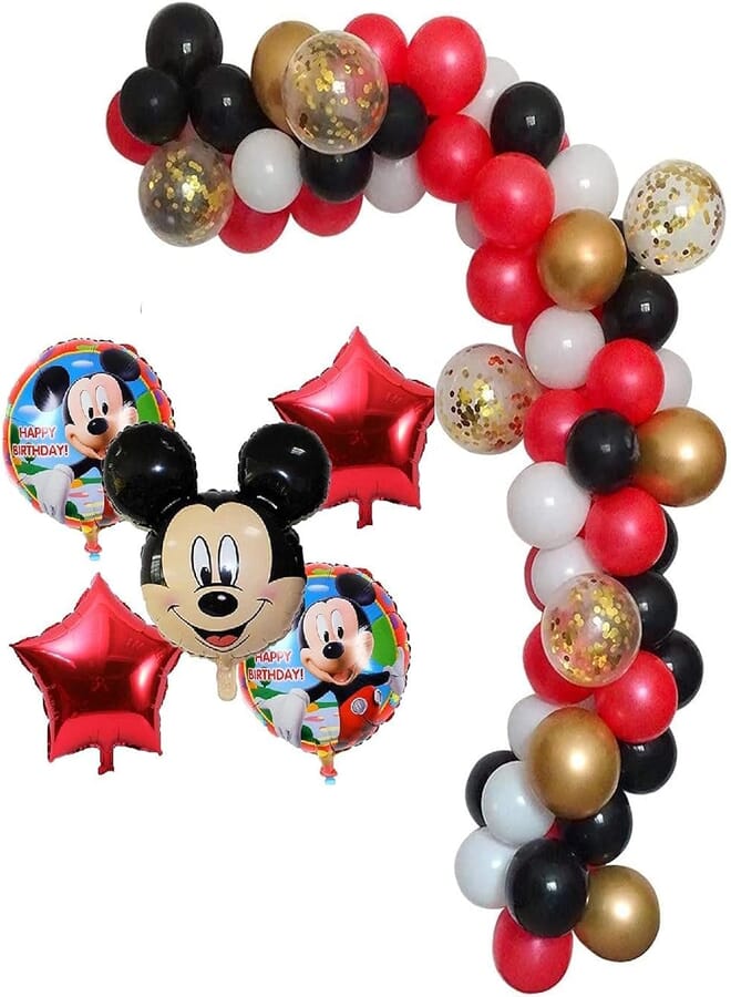 Secret 5pcs Mickey mouse large foil balloon,112PCS Arch Balloon Decorations Backdrop Ideal