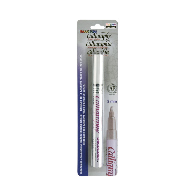 Uchida 125C0 Marvy Chisel Point Pen Tip Calligraphy Paint Marker White