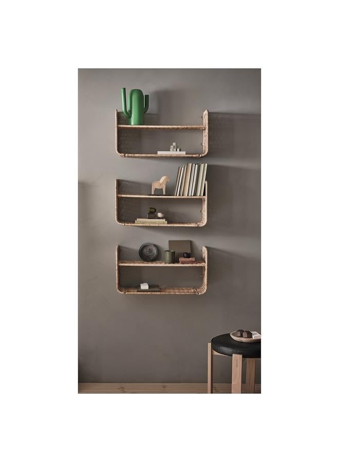 erorex Wall shelf, rattan, 60x20 cm - Image 5