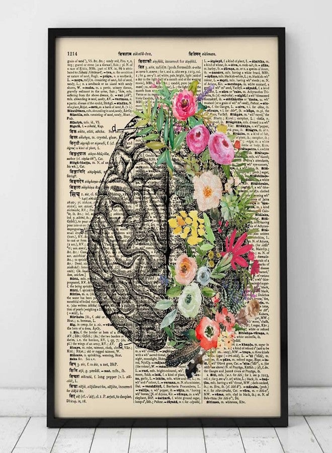 ZEARPT Floral Brain Anatomy Wall Art Poster, Vintage Botanical Cerebrum Print for Neurologist Psychologist Office Decor, Medical Student Gift, Anatomy Art Decor for Clinic Home, Unframed (8x10 Inch) - Image 5