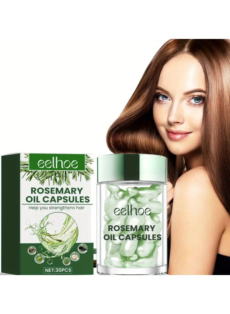 EELHOE Rosemary Oil Capsules, Hair Care Capsules For Moisturizing And Smoothing Hair, Hair Care Product For All Hair Types - Image 1