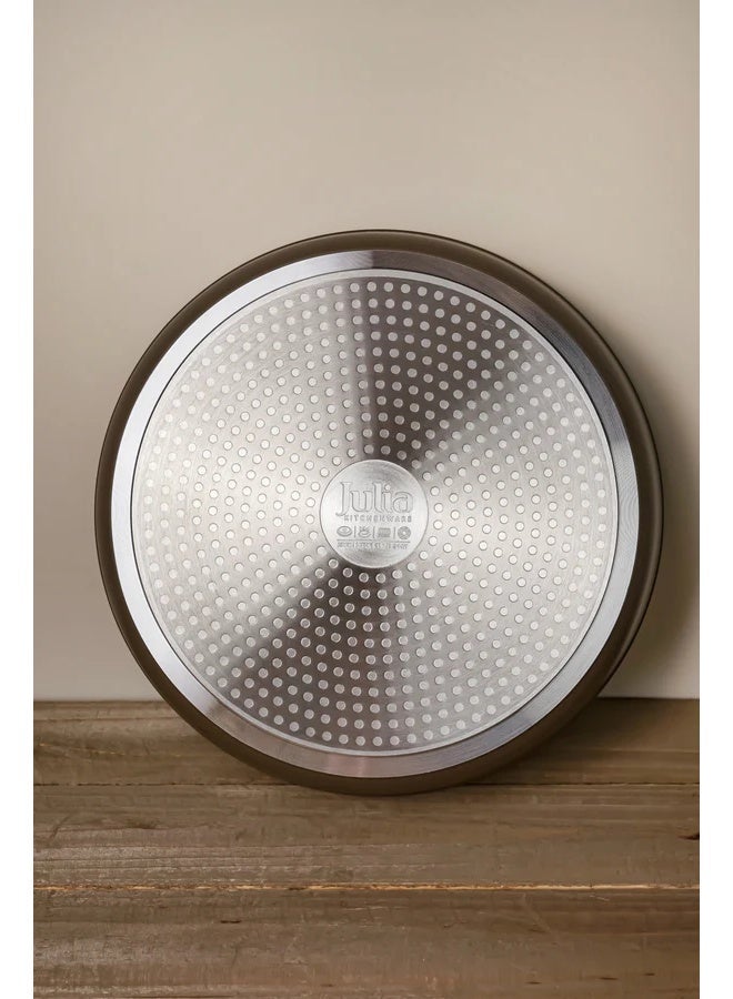 جوليا طقم مِقالي جوليا  إيليت بروف الدائرية 3 قطع - بُني - جرانيت بيج غير لاصق - يدعم الحث الحراري - Image 5