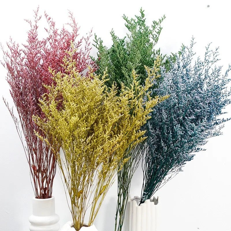 Bluejw Everlasting Colored Limonium Spray - Preserved Natural Statice Dried Flowers for Valentine's & Christmas, Dried Plants Decor - Image 2