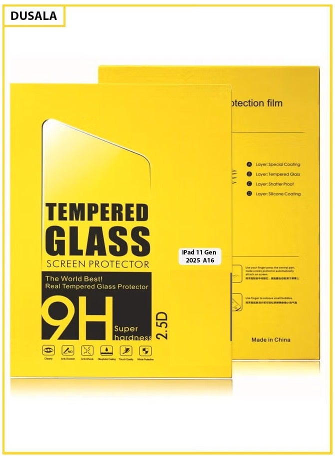 DUSALA iPad 2025 (11th Generation) A16 11-Inch Screen Protector Edge to Edge Full Screen Coverage Anti Scratch,Bubble Free Tempered Glass - Image 1