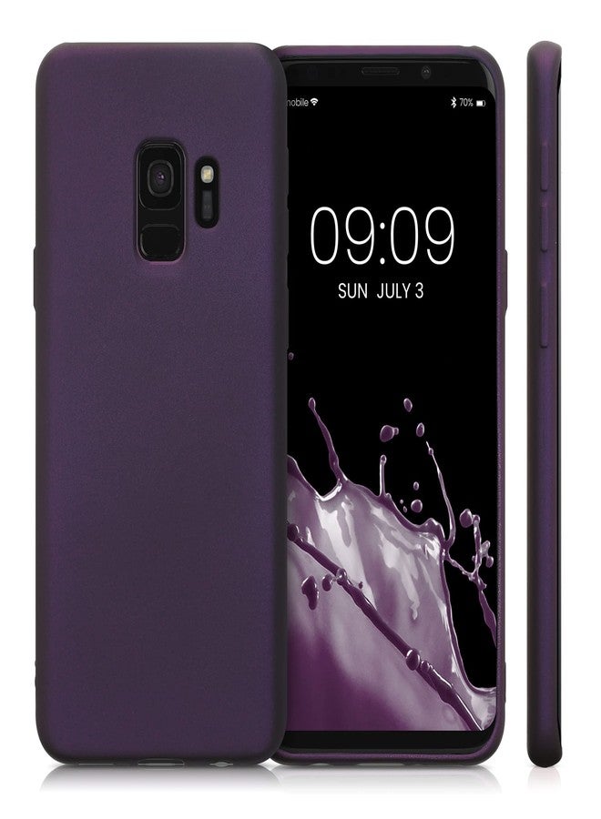 كي دابليو موبايل جراب kwmobile متوافق مع سامسونج جالاكسي S9 - غطاء سيليكون TPU معدني ناعم ونحيف - لون توتي معدني - Image 5