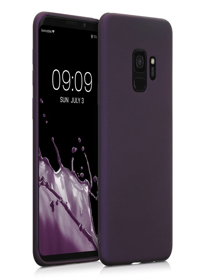 كي دابليو موبايل جراب kwmobile متوافق مع سامسونج جالاكسي S9 - غطاء سيليكون TPU معدني ناعم ونحيف - لون توتي معدني - Image 1