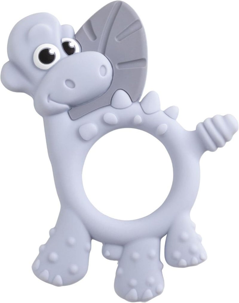 bibado Teething Toy : Dotty the Dinosaur™ Multi-Sensory Teether designed to strengthen and develop mouth muscles suitable for 3 Months and Above - Mist - Image 1