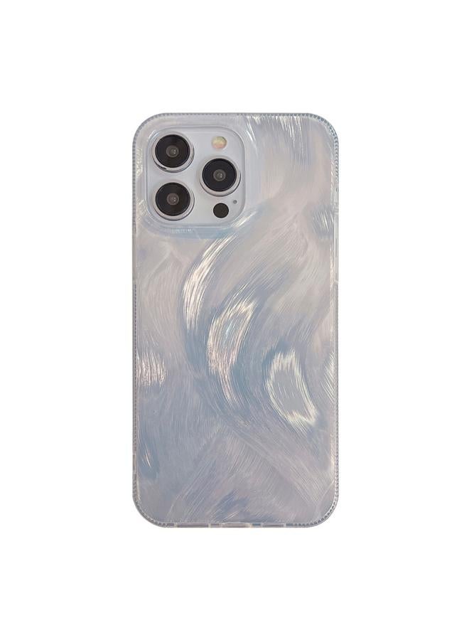 Zaboon Case For iPhone 13 Pro Hot Silver Stamp Gradient Feather Acrylic Hybrid TPU Phone Case - Image 1